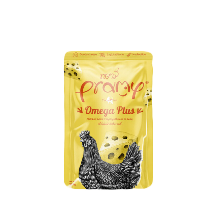 برامي بنكهة الدجاج مع الجبن في جيلي (أوميغا بلس)