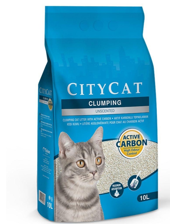 CITY CAT cat litter lunscented with active carbon