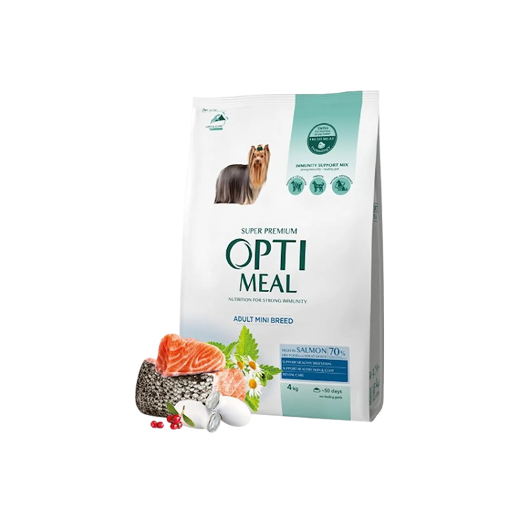 أوبتيميل طعام جاف للكلاب البالغة من السلالات الصغيرة – غني بالسلمون
