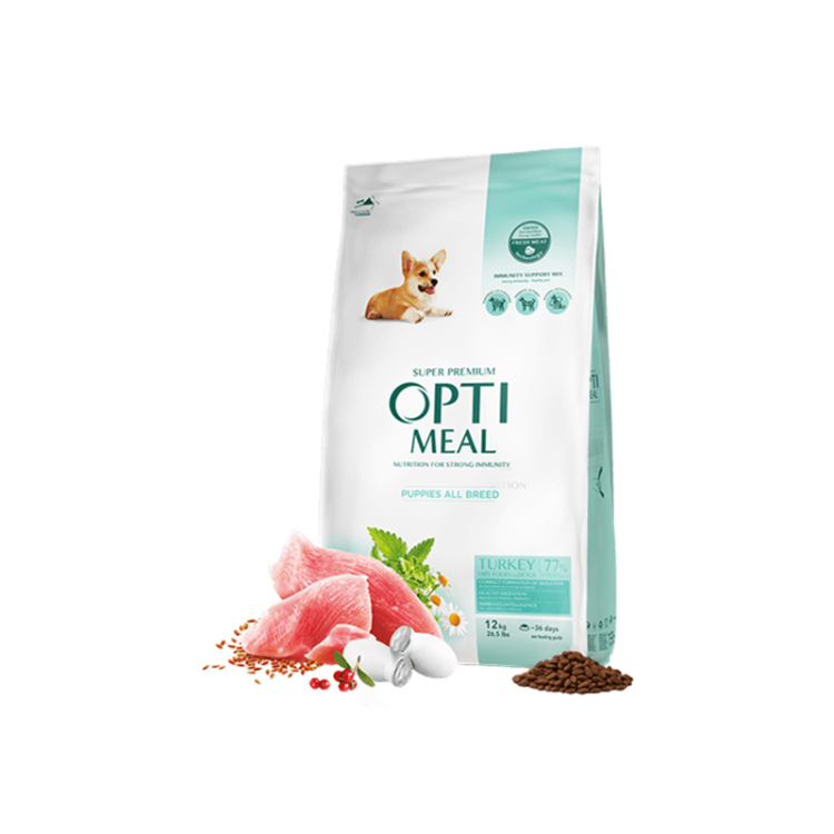 أوبتيميل طعام جاف للجراء – لجميع السلالات – بنكهة الديك الرومي