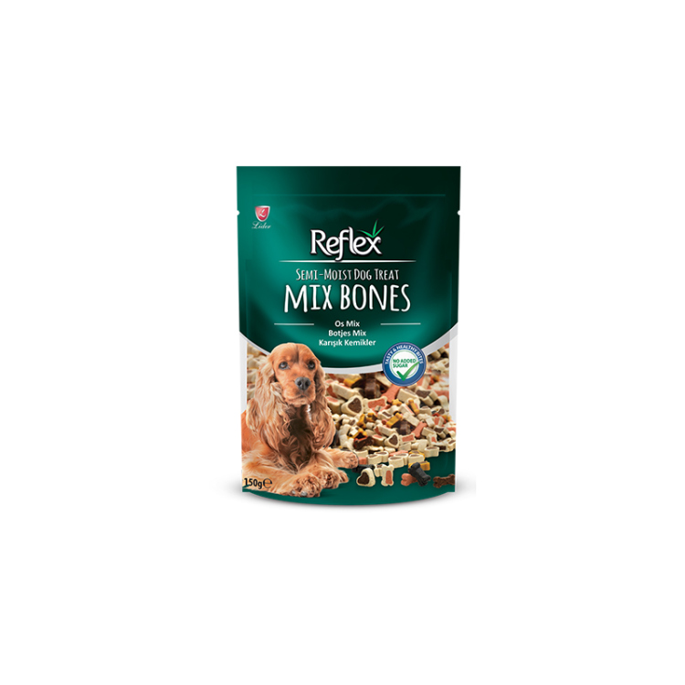 رفلكس مكافآت عظام مشكلة نصف رطبة للكلاب 