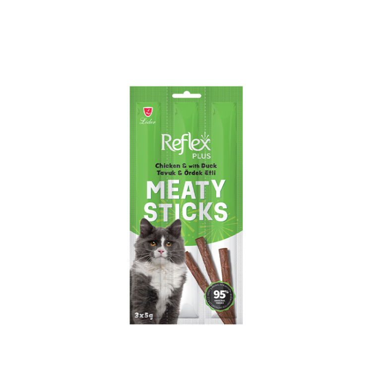 رفلكس بلس أعواد لحم للقطط – بالدجاج والبط