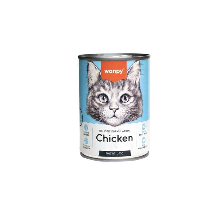 وانبي طعام معلب للقطط – بنكهة الدجاج – تركيبة شاملة