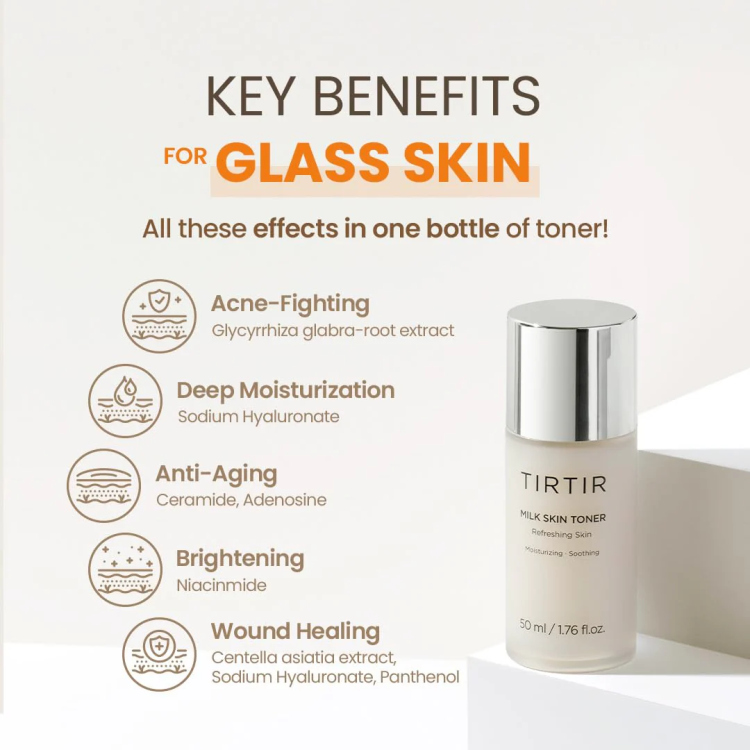 Tirtir milk glow toner تونر الحليبي الكوري 20ml  mini size