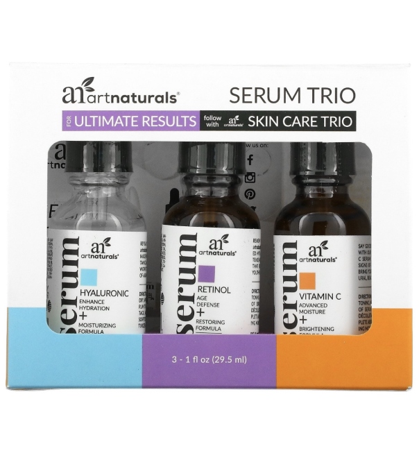 Serum Trio Set, Hyaluronic, Retinol & Vitamin C