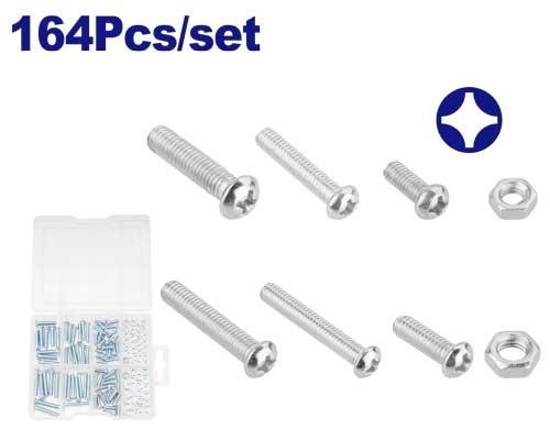 براغي سن ناعم طقم مشكل 164 قطعه      EMXSBB01