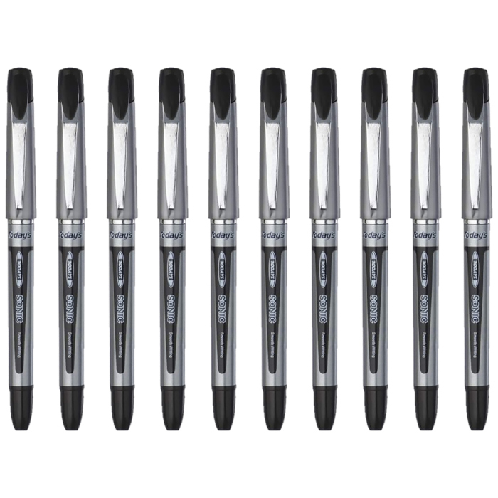 10 أقلام حبر اسود 0.7