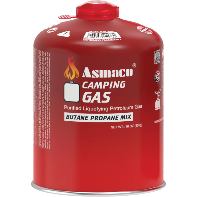 ASMACO Camping Gas - Butane Propane Mix  Gas Tank  -  450 g e