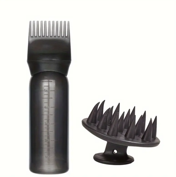 Set of Silicone scalp brush + Hair Mask & Oils Applicator 