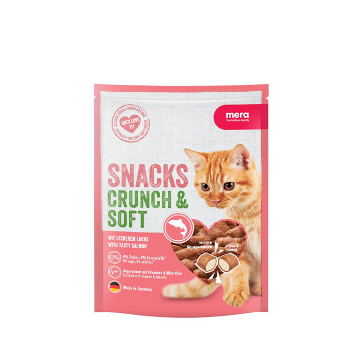 ميرا سناكس كرنشي وسوفت للقطط – سلمون