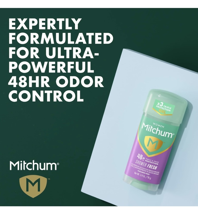 Mitchum Women Gel stick Antiperspirant Deodorant shower fresh 