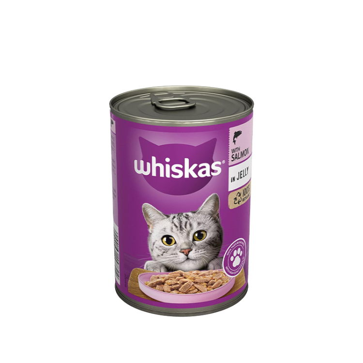 ويسكاس طعام رطب للقطط البالغة – سلمون 