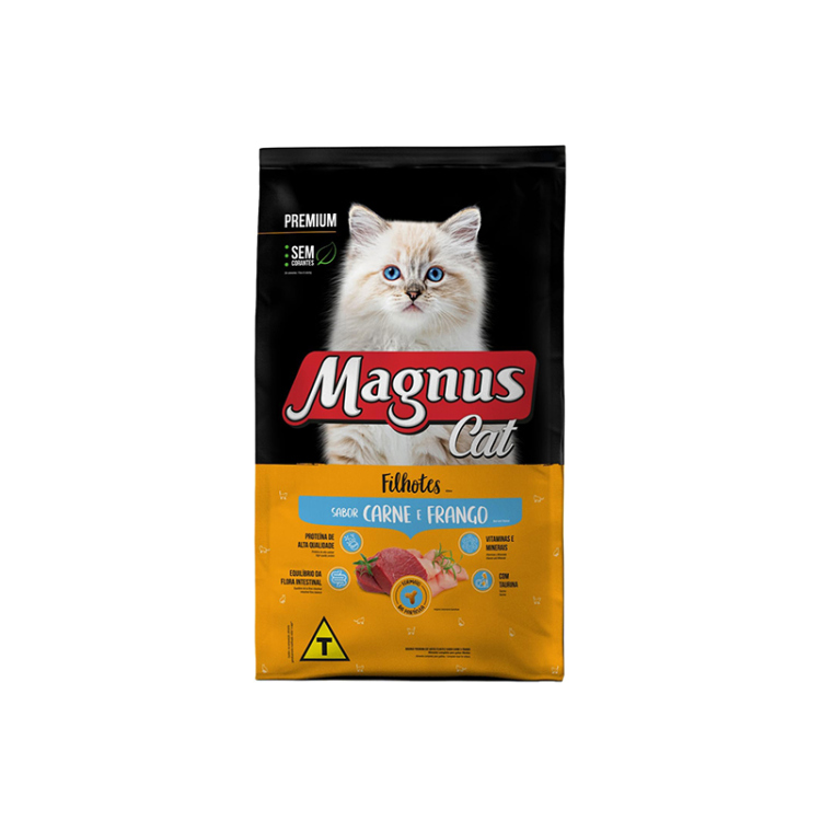 ماغنوس طعام جاف قطط صغيرة بنكهة اللحم والدجاج