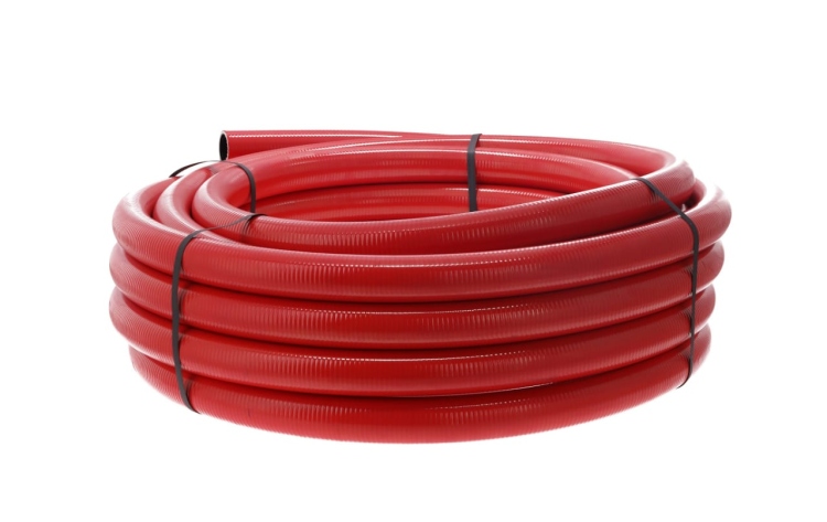 بربيج ماء حلزوني سعودي ازرق- احمر  PU 30 متر 2 انش