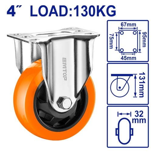 عجل قاعده ثابت برتقالي 4"   EMJL2341