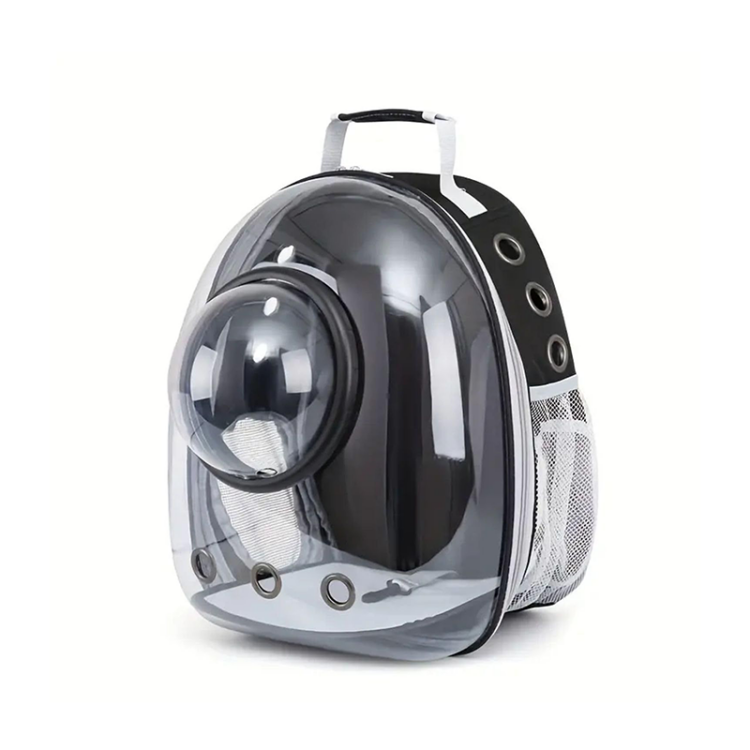  حقيبة ظهر شفافة للقطط – بتصميم كبسولة للتهوية والمراقبة