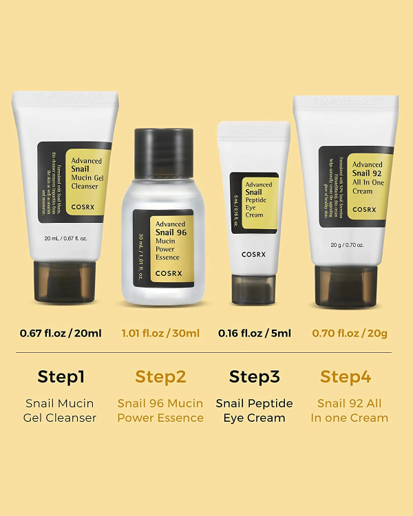 COSRX All About Snail Kit بكج الحلزون المتكامل للعناية بالبشرة 