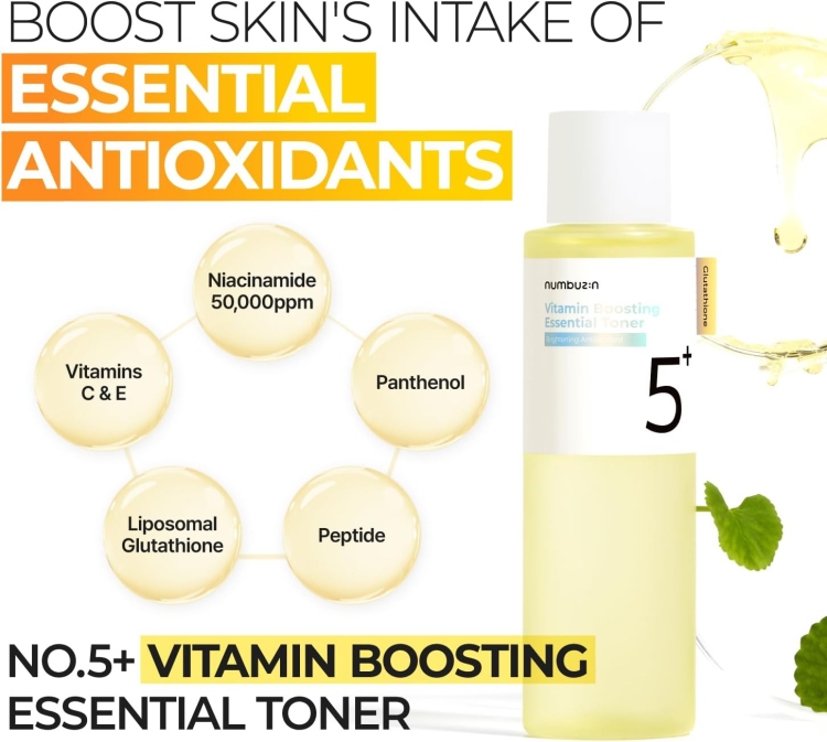 Numbuzin No.5 Vitamin Boosting Essence Toner تونر الاشراقة متعدد الفيتامينات 
