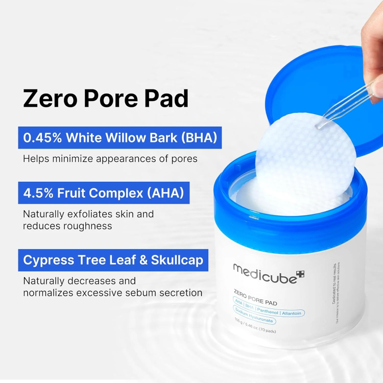 medicube Zero Pore Pad مسحات البشرة لتصغير حجم المسام 