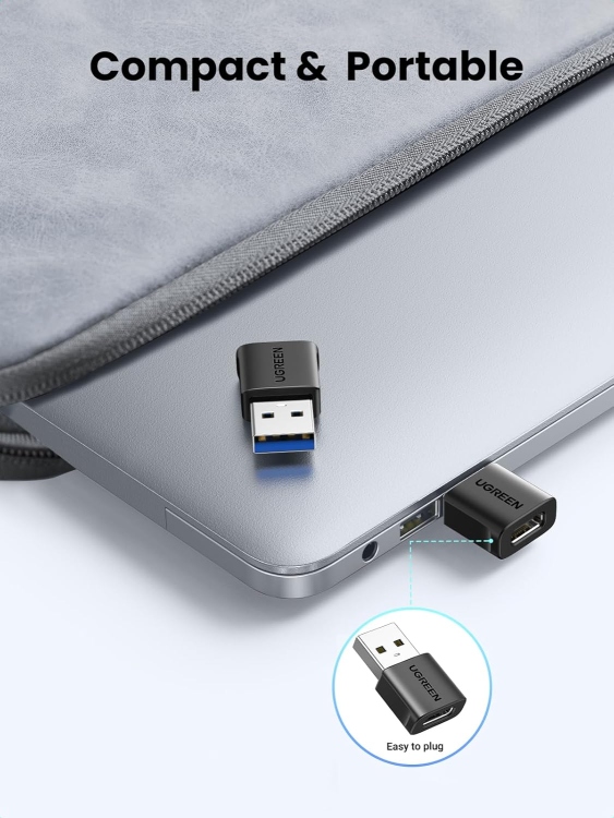 UGREEN 45299 USB-C FEMALE TO USB-A MALE ADAPTER SET 3-PACK