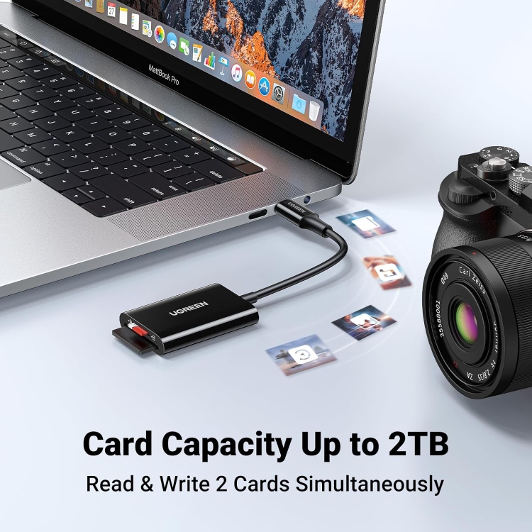  UGREEN 35622  2-IN-1 USB-C CARD READER