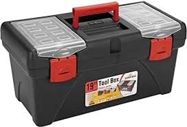 صندوق عده تركي اسود يد و ملقط خمري