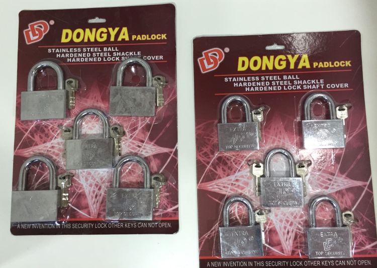 قفل كروم على كرت 5 قطع صيني