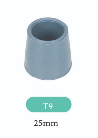 قاعدة عكاز مطاط وسط بحجم 25 mm
