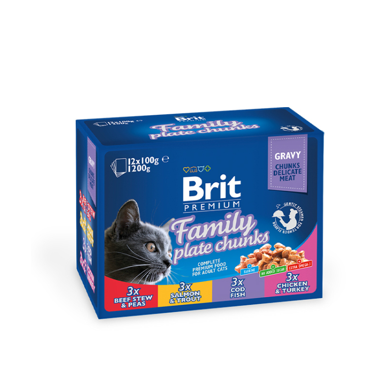 بريت بريميوم – طعام رطب للقطط البالغة عبوة متنوعة