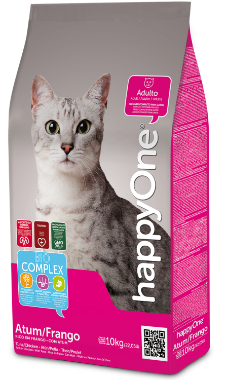 HAPPY ONE PREMUIM CAT FOOD CHICKEN AND TUNA 2KG AND 10KG (30% FRSH MEAT) 