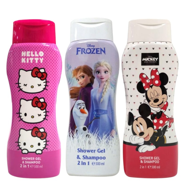 شامبو وشور جل  دزني اطفال نباتي بحجم 500 مل