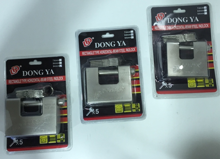 قفل ثقيل امان مربع (برونز ) و ( كروم)