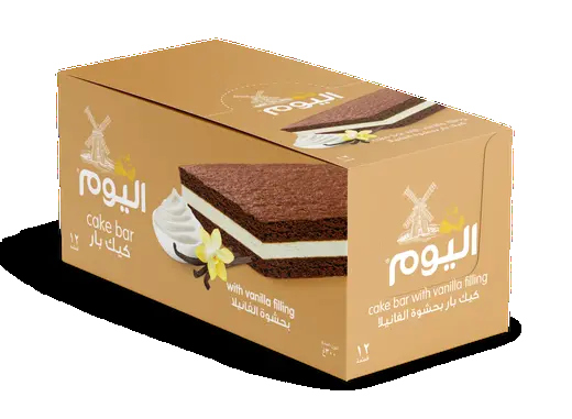 اليوم كيك بار بحشوة الفانيلا 25غ*12
