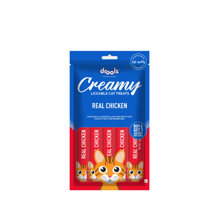 دروولز - تريتس كريمية للقطط بنكهة الدجاج