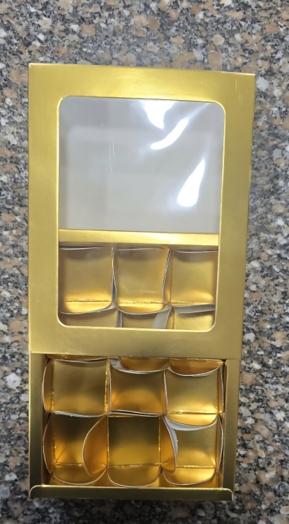 علب ذهبي سحاب 17×13 ارتقاع 4