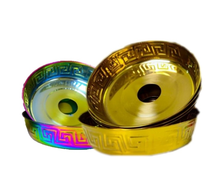 Hookah Laser Coal Plate - 2 Sizes - Assorted Colors 