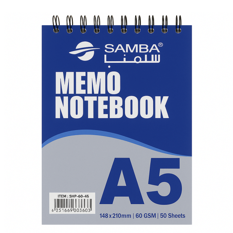 دفتر ملاحظات  سلك 50 ورقة A5 