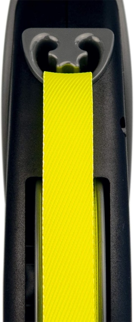lexi GIANT, tape leash, XL: 8 m, black/neon yellow  75 kg