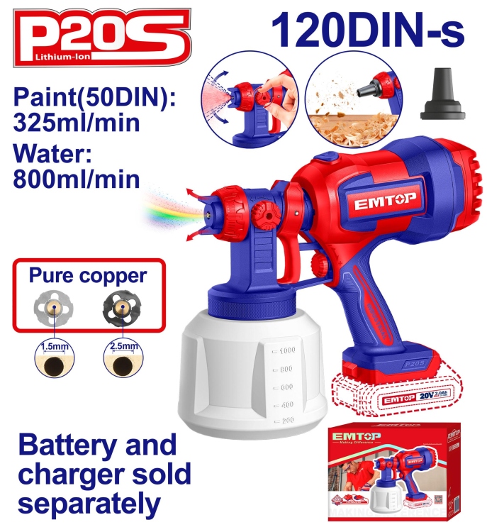 فرد رش دهان و بلور شحن بدون بطاريه ELSG2004   20 V   