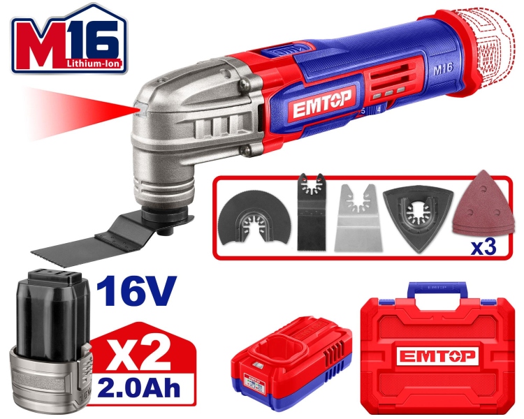  ماكنه متعدد شحن 16V مع 2 بطاريه و شاحن  ELMF16222  