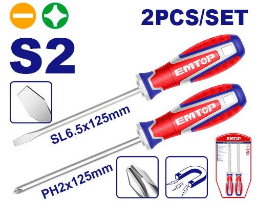 طقم مفك 2 قطعه سوبر 5 " مصلب و عادي      ESST0221 