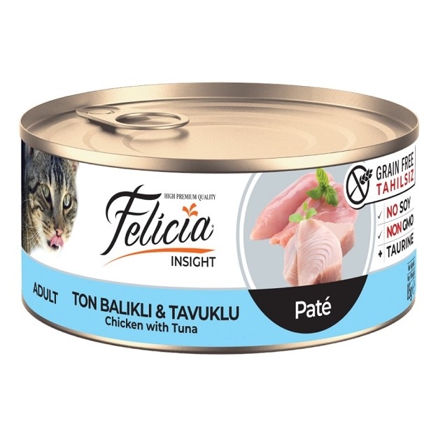 Felicia Canned Adult Cat with Minced Tuna and Chicken 85gr