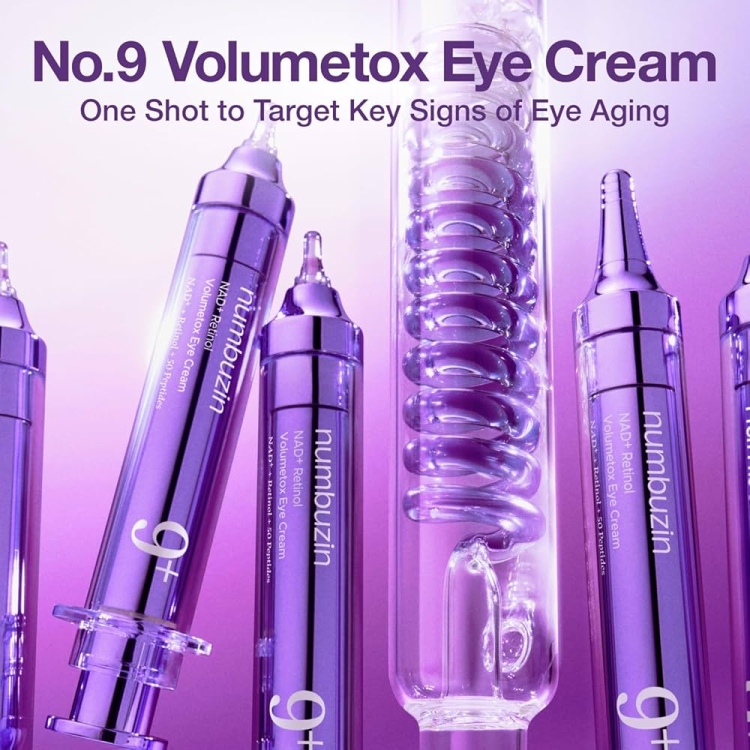 Numbuzin no.9 and retinol volume tox eye cream  كريم عيون بالريتنول 