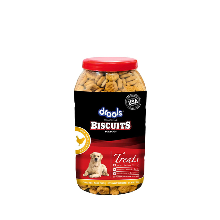 درولز - بسكويت مكافآت للكلاب بنكهة الدجاج والبيض