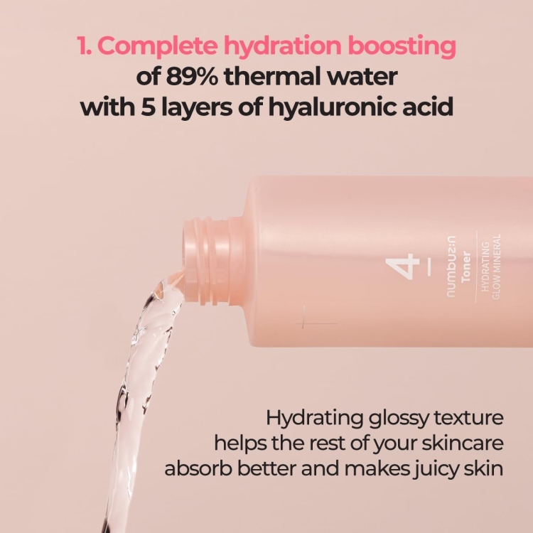 Numbuzin No.4 Hydrating Glow Mineral Toner تونر المعادن المنقي للبشرة