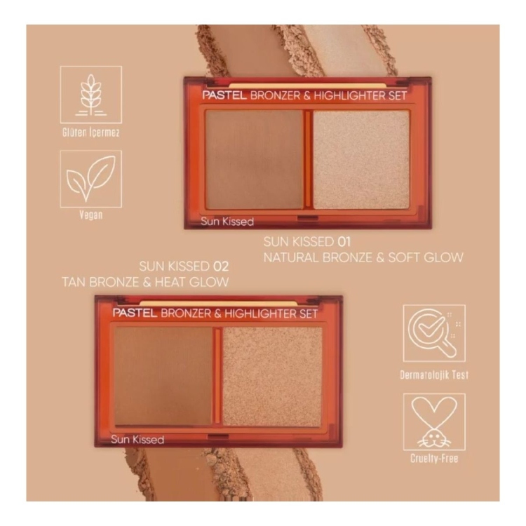 Pastel, Profashion Bronzer & Highlighter Set Sun Kissed 