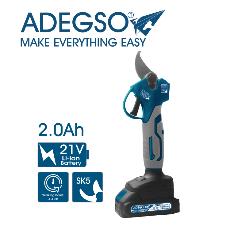 مقص تقليم مع 2 بطارية 2 امبير AD-40102