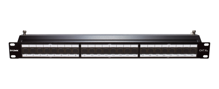 D-LINK 24 PORT UNLOADED PATCH PANEL FOR SHIELDED CAT5E/CAT6A