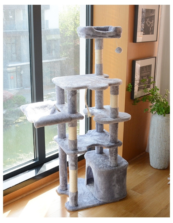 multifunctional cat furniture designed to provide cats with ample space for climbing, scratching, playing and resting,