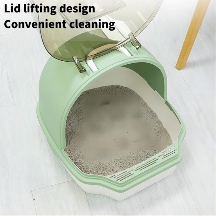 optico Cat Litter Box, Semi-Enclosed Sifting Litter Box with High Sides Detachable( 48L x 34W x 31H )